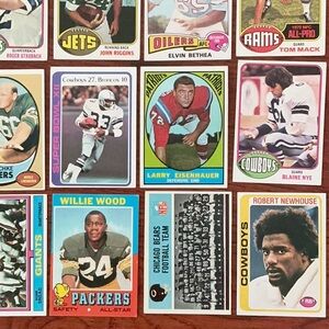 Vintage Football Cards includes a Roger Staubach, John Riggins, Bob Lilly